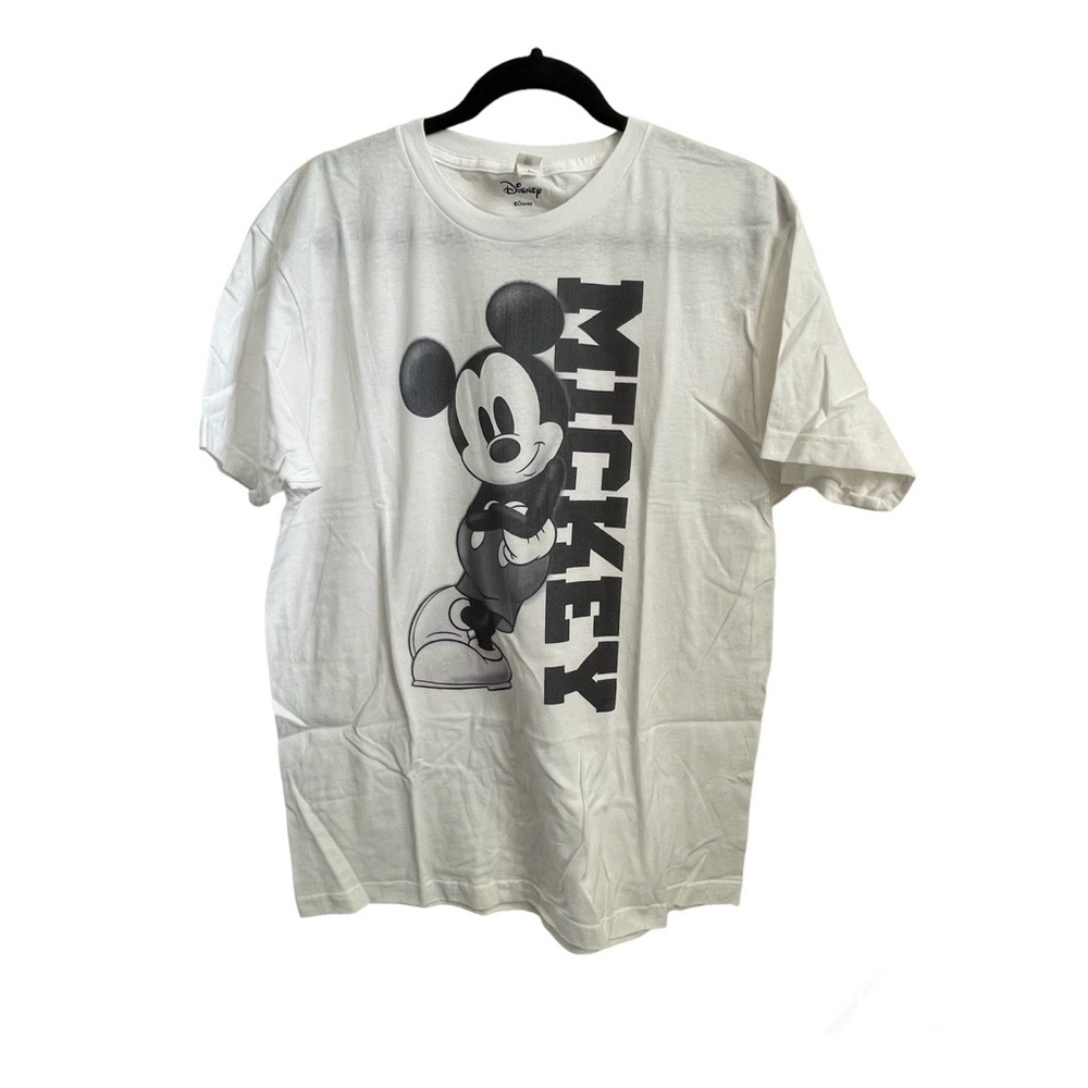 Disney White Mickey Mouse Tee Shirt - L